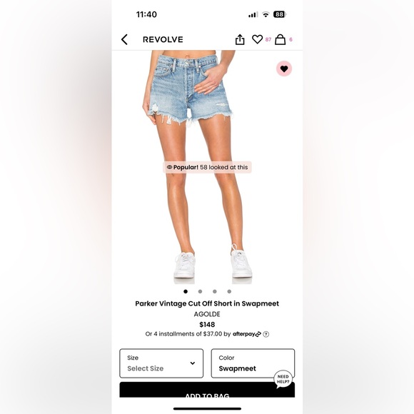 AGOLDE PARKER CUTOFF - Picture 4 of 8